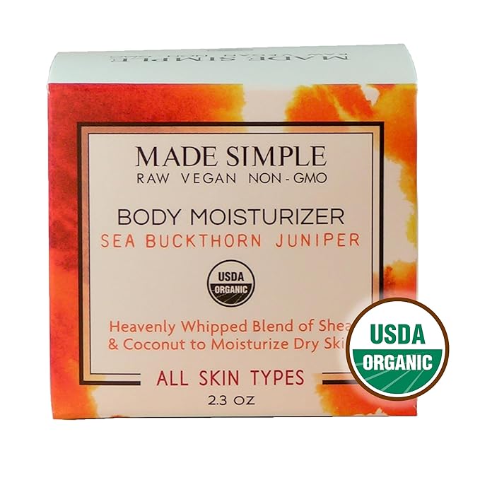 Sea Buckthorn Juniper Body Moisturizer - Certified Organic, Vegan, & Cruelty-free