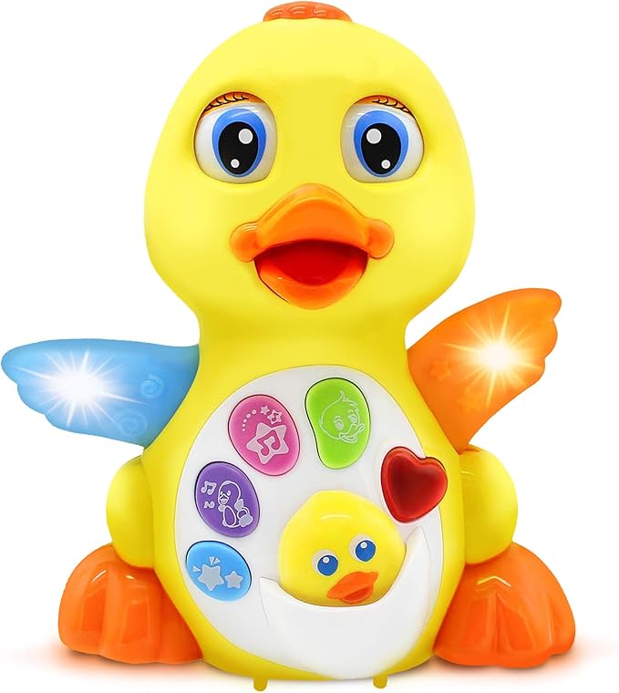 Stone and Clark Easter Dancing Duck w/Lights and Music – Toddler Learning & Crawling Baby Toys – Baby Musical and Light up Toys for 1 Year Old Boy & Girl