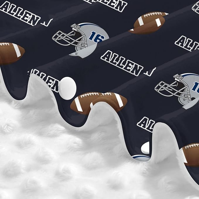 Personalized Baby Car Seat Canopy with Name, Football Theme Nursing Cover & Infant Car Seat Canopy, Shower Gift for Newborn Baby Boys