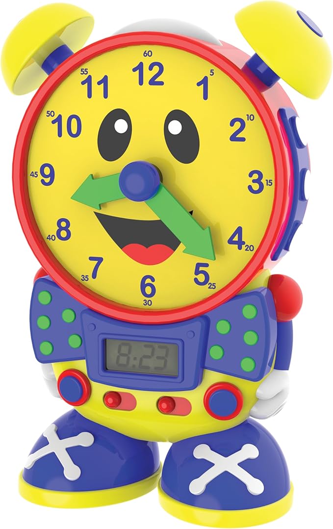 The Learning Journey Telly The Teaching Time Clock, Electronic Analog & Digital Time Telling Aid with Two Quiz Modes & Night Light,Multi