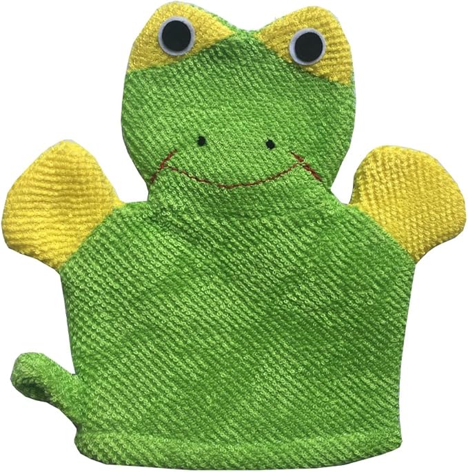 Cute Baby Kids Bath Sponge/Mitt/Glove Set of 4 Cartoon Rabbit/Frog/Duck/Bear
