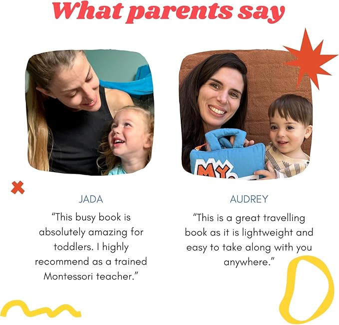 BAVY My Quiet Book - Toddler Plane Activities, Car Airplane Montessori Busy Board Book for Toddlers 1-3 - No Parts to Get Lost - Gifts for 1 2 3 4 Year Old Girl, Birthday Gifts Toys Age 2-4