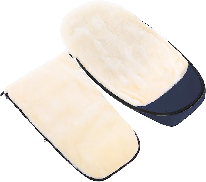 Werner Christ Baby Sheepskin footmuff FLIMS Luxe - Full Medical Sheepskin footmuff for Buggy (from 6 to 36 mo.), Medical Fur, Universal with Long Slits