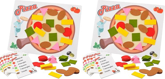 CHEFAN Pizza Counting Toddler Toys, Toddler Number Learning Toys, Preschool Math Games, Manipulatives for Preschool (Pack of 2)