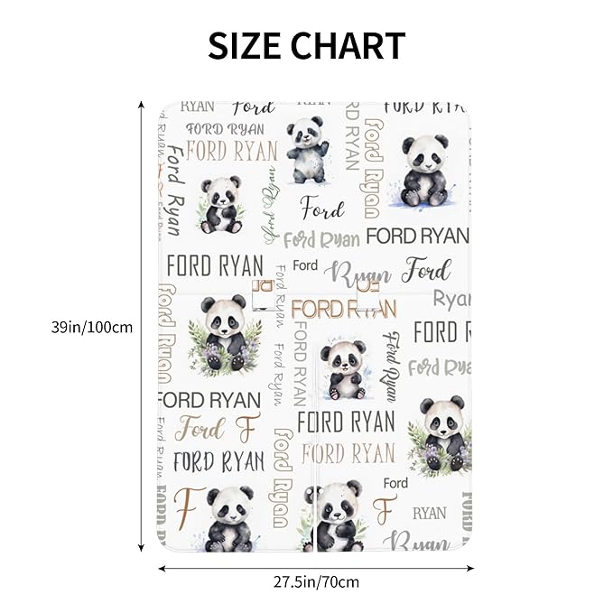 Personalized Winter Baby Car Seat Cover with Name Panda Winter Car Seat Cover for Baby Seat or Stroller Custom Infant Car Seat Covers Minky Blankets Nursing Cover Breastfeeding Scarf