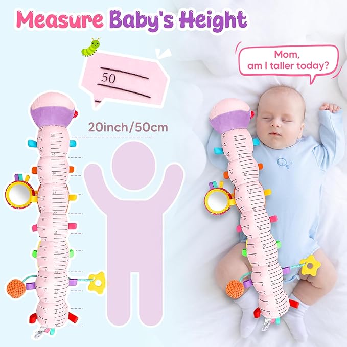 Musical Caterpillar Baby Toys 0-6 6-12 Months, Multi-Functional Sensory Tummy Time Toys for Newborn Infants Boys & Girls, Developmental Stuffed Animal Toys, Baby Shower & Baby Gifts