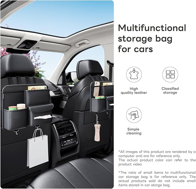 car storage bag, back storage,tissue box, rear seat storage, cup holder