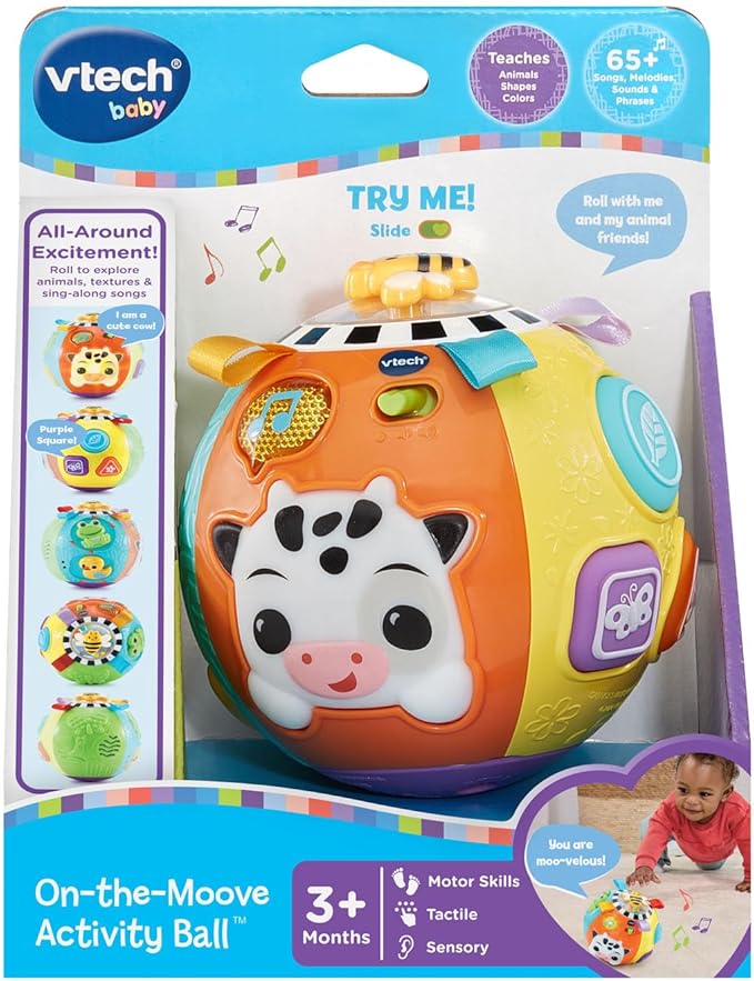 VTech Baby On-the-Moove Activity Ball with Textures, Orange