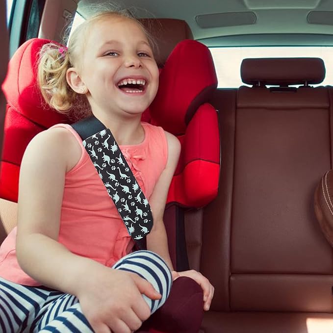Seat Belt Cover Pad for Kids, 2 Pcs Soft Baby Seat Belt Cushions Pads, Car Seat Straps Shoulder Protector Pillow for Girls Boys