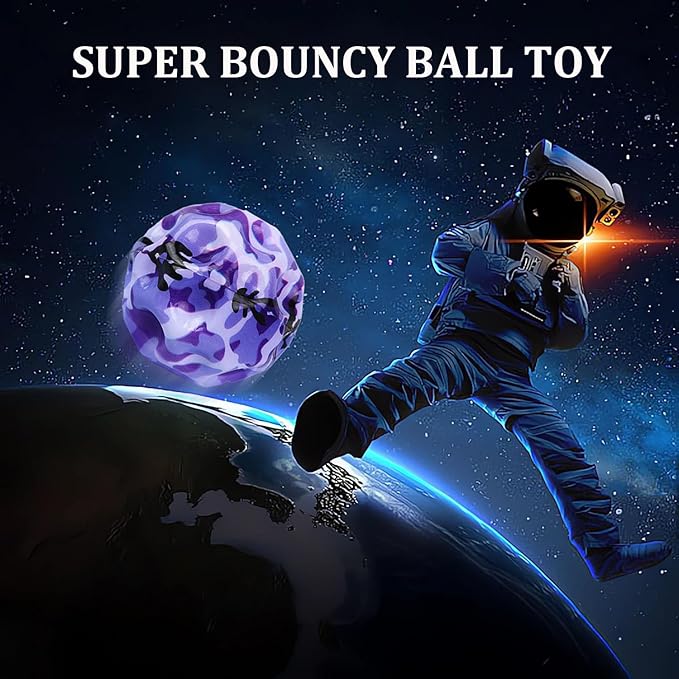 Tendry Extreme High Bouncing Ball Moon Shape for Kids of All Ages, Improve Hand-Eye Coordination, Easy to Grip and Catch by Athletes as a Sport Training Balls