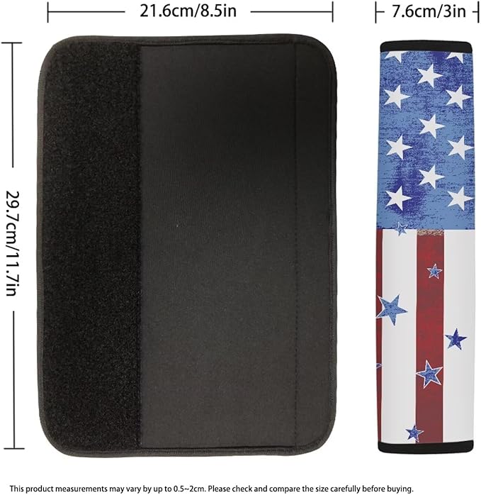 American Flag 4 Pack Seat Belt Cover Car Seat Shoulder Strap Pads Seat Belt Pad Seatbelt Covers Compatible with Most Car Accessories for Women