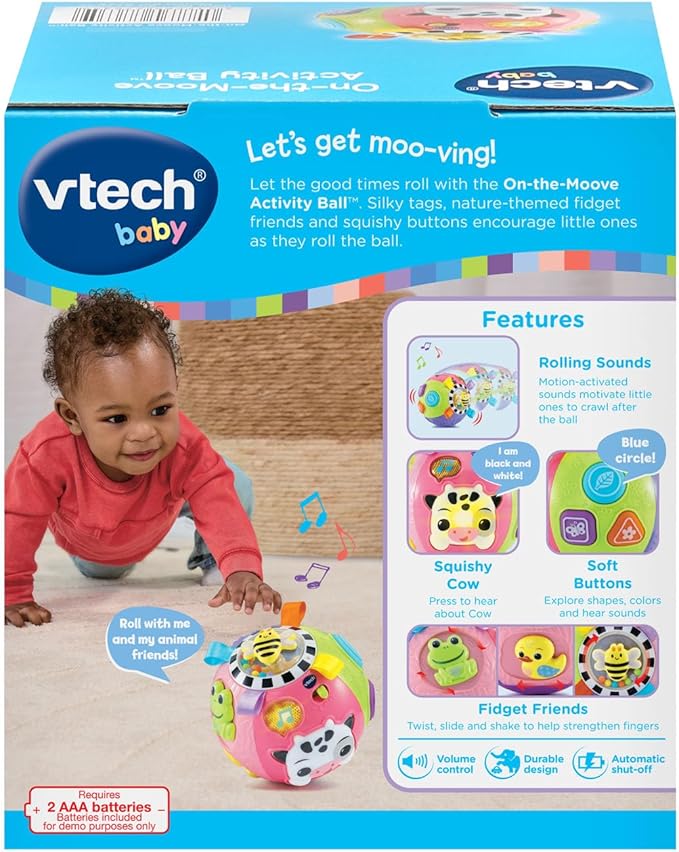 VTech Baby On-the-Moove Activity Ball with Textures, Pink