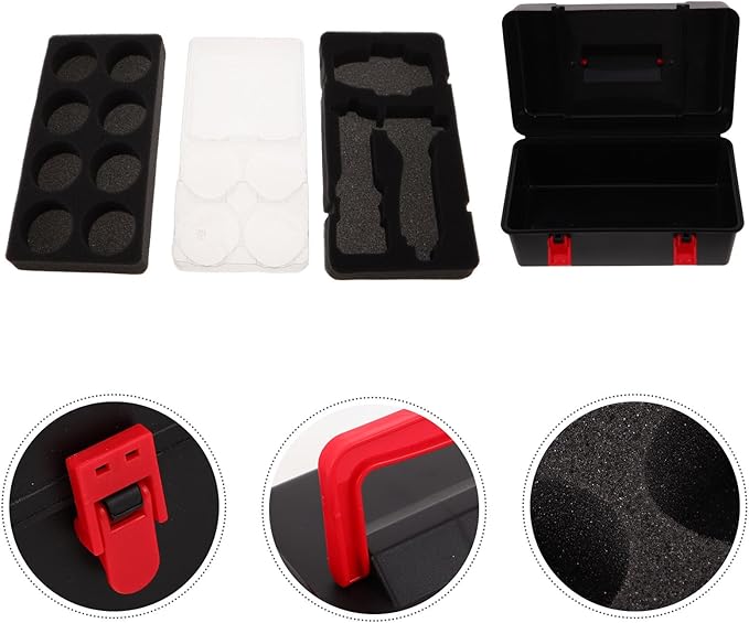Kisangel Battling Top Storage Case, Spinning Top Carrying Organizer Box Case with Handle and Liners for Kids Portable Gyro Storage Box Travel Toy
