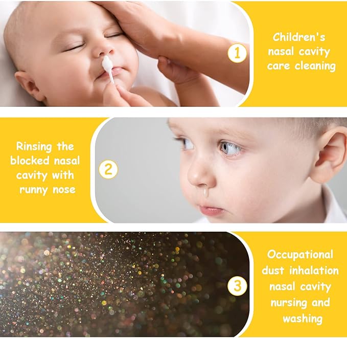 Aolso Baby Nasal Irrigator, 4PCS Nasal Syringe for Baby, Syringe Nasal Irrigator with Tweezers & Cleaning Brush, Baby Nasal Aspirator with Silicone Nasal Suction Tips Portable Baby Nasal Syringe