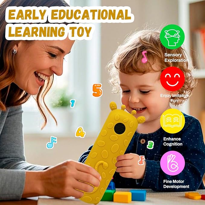 Baby Remote Control Toy with Music and Light - On The Go Remote - Toddler Early Education Learning Toys & Gifts for Boys & Girls Ages12-18 Months (Giraffe)