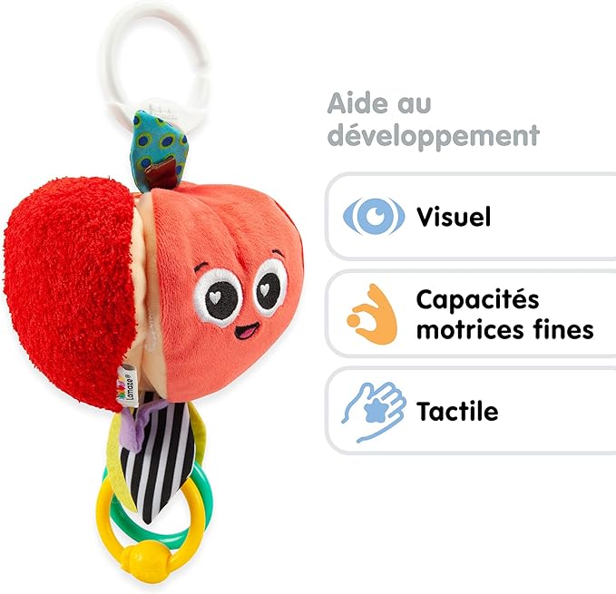 Lamaze Archer The Apple Clip & Go Baby Toy