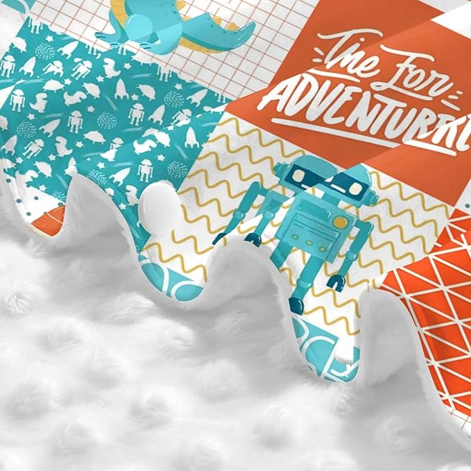 Personalized Baby Car Seat Canopy for Boys and Girls, Custom Name Baby Car Seats Covers for Babies, Opening Minky Nursing Breastfeeding Stroller Cover Infant Carseat Canopies for Newborn (Robot)