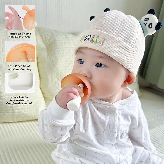 Baby Umbrella Teething Toy, Food Grade Silicone Teether for 0-12 Months - BPA Free Infant Chew Toy with Travel Case, Easy to Hold & Clean Teething Relief, Baby Shower Favorite
