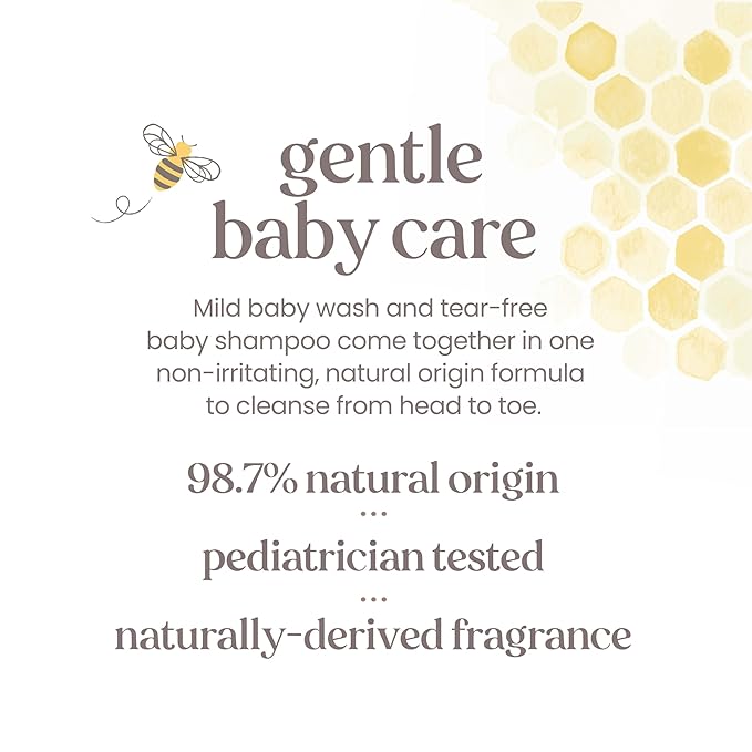Burt's Bees Baby Calming Shampoo and Wash with Lavender, Tear-Free, 12 Fluid Ounces