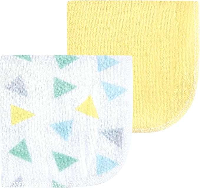 Luvable Friends Unisex Baby Cotton Rich Washcloths, Boy Basic Elephant, One Size