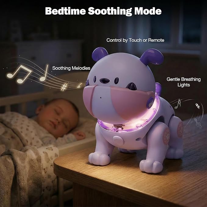 Baby Toys for 6-12 Months: Musical Crawling Dog Toy with Dancing, Recording & Lights, First Birthday Gift for Boys & Girls, Tummy Time Sensory Toy for Toddlers 1-3