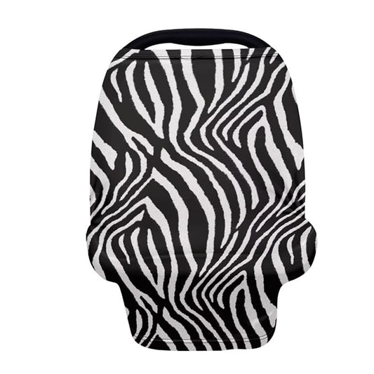 Forchrinse Zebra Stripes Baby Car Seat Canopy for Boys Girls-Soft Nursing Breastfeeding Cover Multi-use Stroller Cover Washable