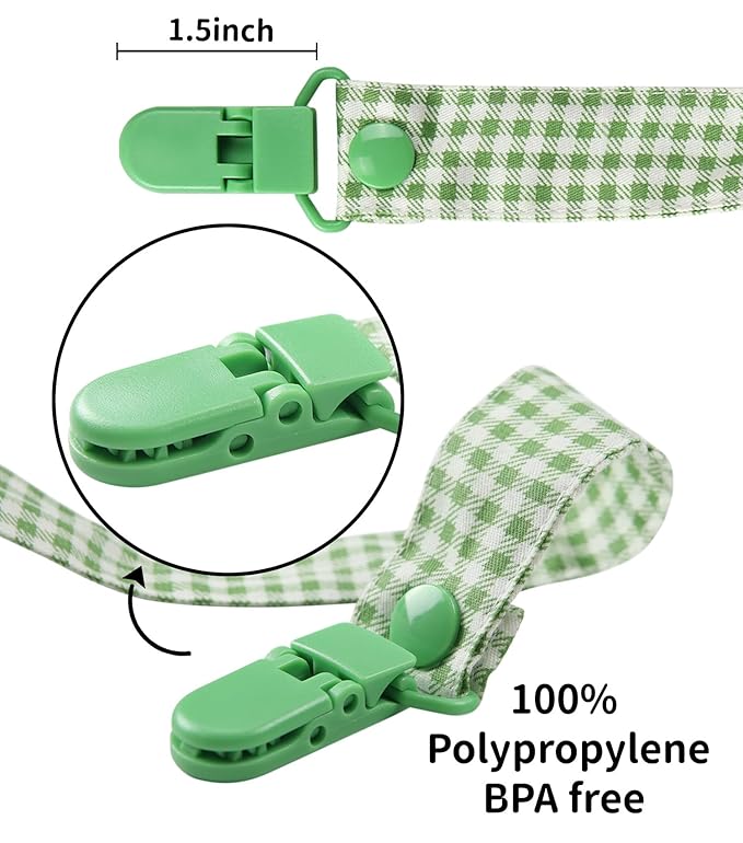 CutiePlusU Adult Pacifier Clip Adult Size Pacifier Holder Clip 4 Pack- Animal Paradise