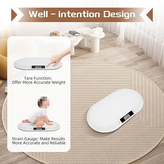 Digital Weight Scale Puppy Scale Baby Scale Newborn Baby Weight Scale up to 44 lbs, High Precision Pet Weight Scale Newborn Scale for Weighing in KG/Pounds/Stone