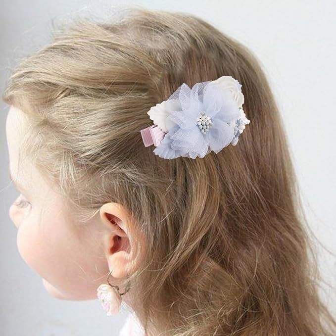 Flower Hair Clip BFNAAgirl Baby Girl Hair Bows Hair Accessories Alligator Clips for Infants Toddlers Gift (one size, flower8265)