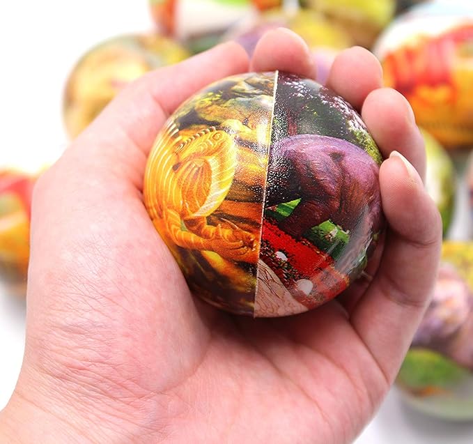 12 Pcs Stress Relief Toys Stress Balls for Adult Stress Relief Squeeze Fun Fidget Toys Animal Balls Cute for Birthday Party Office Christmas Stocking Stuffer Gift ADHD Autism Anxiety (Dinosaur)
