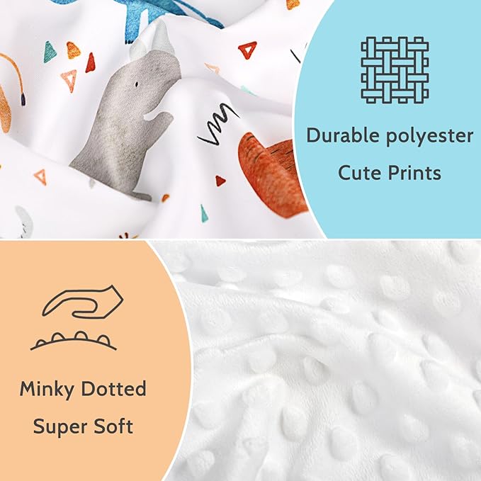 ManFaiSky Car Seat Cover Baby, Soft Carseat Covers Baby Girl, Multi-Use Nursing Cover & Infant Carseat Canopy, Animals