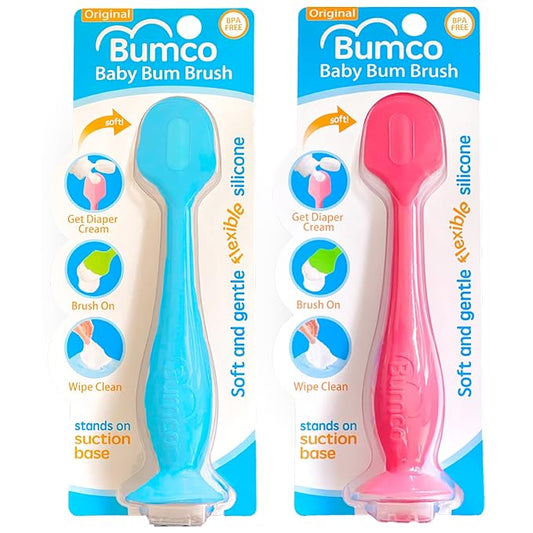 Bumco Diaper Cream Spatula (2-Pack) - BPA-Free Diaper Bag Essentials, Soft & Flexible Butt Spatula Baby, Mom-Invented Butt Paste Spatula, Diaper Cream Applicator, Bumco Baby Bum Brush, Diaper Spatula