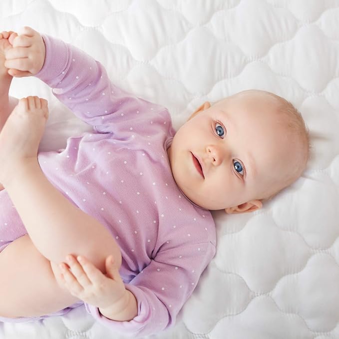 Pack and Play Mattress Pad (6 Sizes), Compatible with Pamo Babe Portable Playard, Pack and Play Mattress Sheets Cover Protector Waterproof Soft Quilted