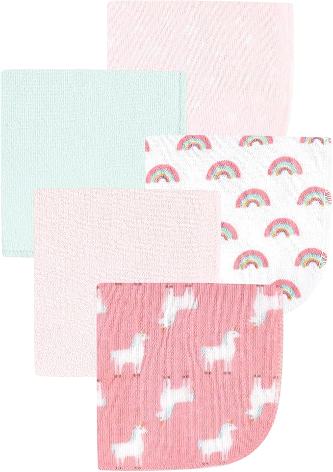 Hudson Baby Unisex Baby Animal Hooded Towel 3pk and 15 Washcloths, Unicorn, One Size