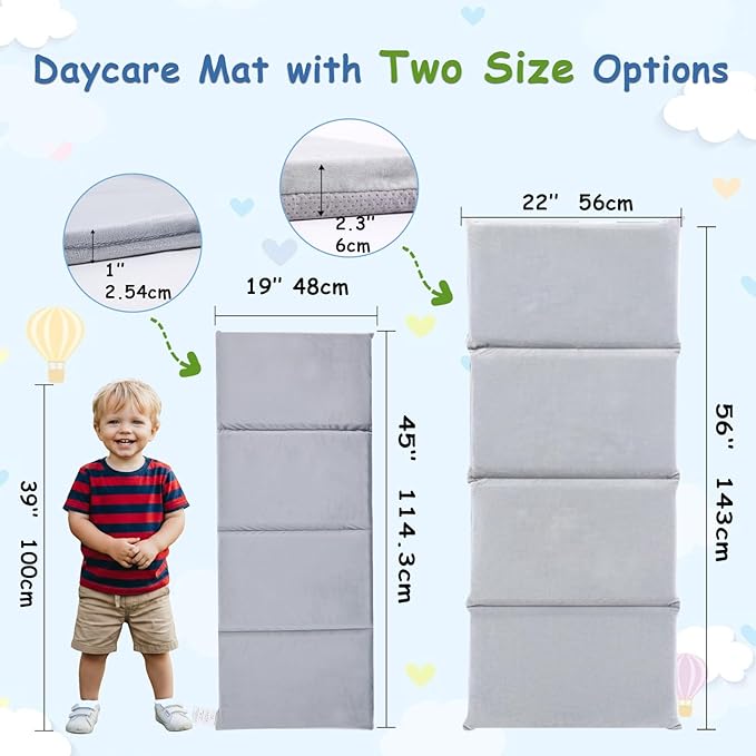 Tiita Kids Nap Mat, Foldable Play Mat, Sleeping Pad