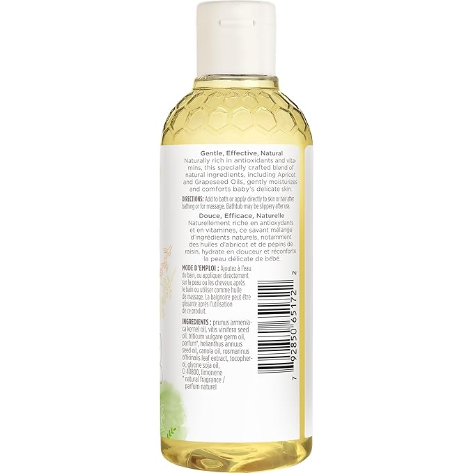 Burt's Bees Baby Nourishing Baby Oil, Formulated for Delicate Skin, Pediatrician Tested, 100% Natural Origin Baby Skin Care, 5 Oz (Pack of 3)