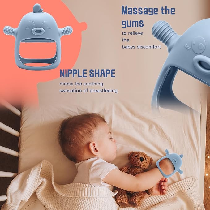6-in-1 Baby Fruit Feeder Pacifier & Baby Food Feeder Set – Silicone Breastmilk Popsicle Mold with Freezer Tray, Teething Relief Toy, BPA Free Infant Feeder, 3 Sizes (S/M/L) Sacs (Sky Blue)