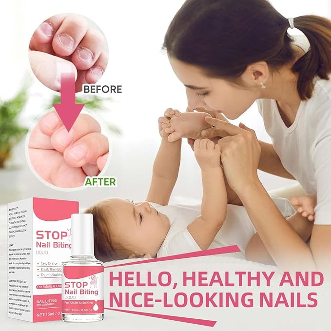 Nail Biting Stopper - 15ml Biting Polish, Bitter Tasting Nail Protection Solution for Kids & Adults