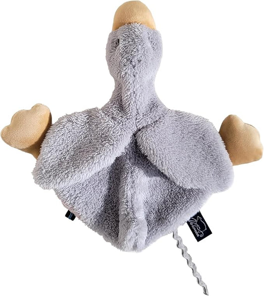 Helga The Goose, Pacifier Holder, Security Blanket Lovey, Infant Stuffed Toy, 9.8 Inches (Pack of 1) (Sky Grey)
