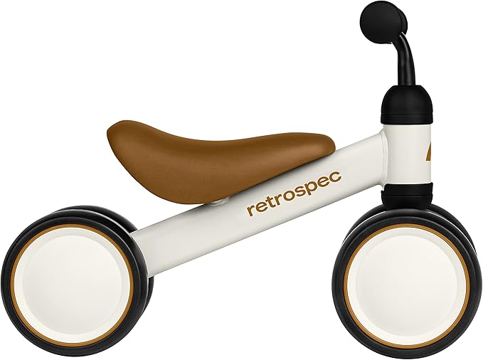 Retrospec Cricket Baby Walker Balance Bike with 4 Wheels for Ages 12-24 months - Toddler Bicycle Toy for 1 Year Old’s - Ride On Toys for Boys and Girls