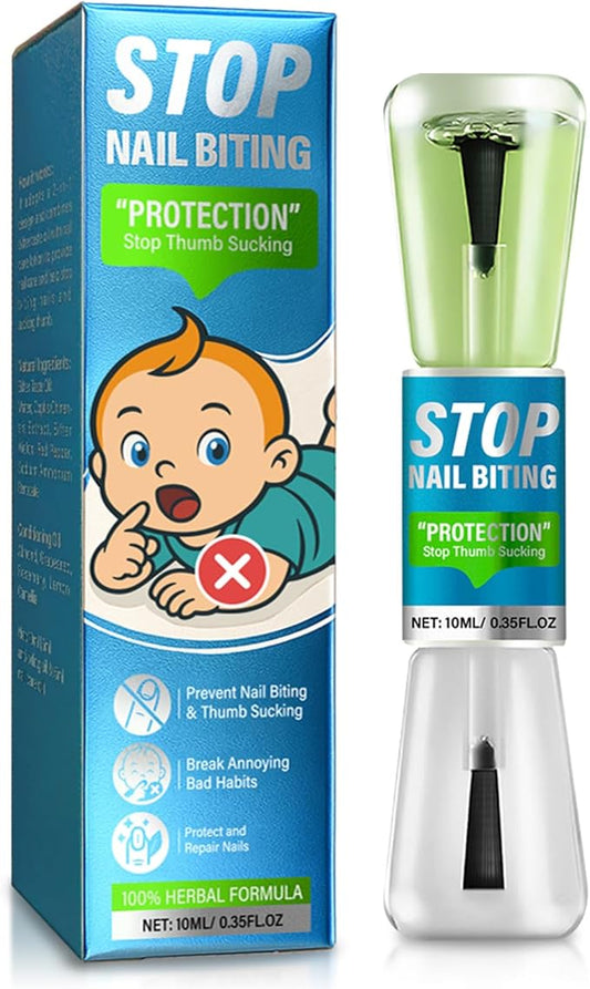 Nail Biting Treatment For Kids,Thumb Sucking Deterrent - Safe, Natural Solution to Stop Finger Biting and Thumb Sucking Habits for All Ages, 10ml/0.35Fl Oz