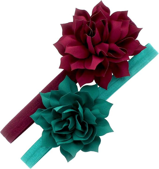 My Lello Petal Flower Headbands Baby - Girls - Toddler Stretchy Elastic Pair