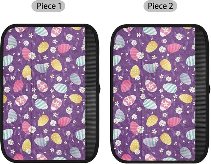 Easter 2PCS Car Safety Seat Belt Strap Shoulder Pad Safety Pads Egg Shoulder Strap Protectors Daisies Seatbelt Covers Comfort Car Auto Accessories for Cars Trucks Vans Great Gifts