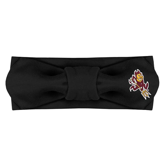 Creative Knitwear Arizona State Sun Devils Infant Girls Black Solid Hair Knot Headband Embroidered Logo - Size Newborn - 4T