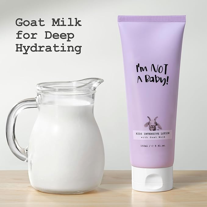 I’m Not a Baby Kids Lotion Goat Milk Hydrating Hyaluronic Acid Ceramide Intensive Lotion 150ml 5fl oz