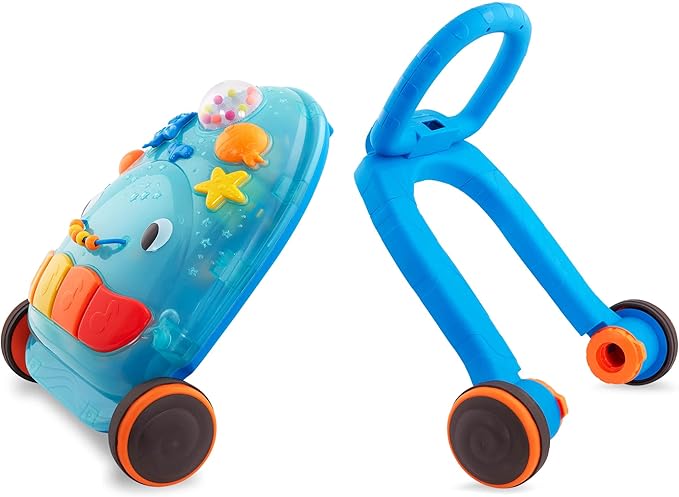 B. toys – Walk 'n' Play – Ride On Musical Activity Walker – Whale Walker for Active Play – Songs, Sounds & Lights – Interactive Toy for Baby, Toddler – 10+ Months