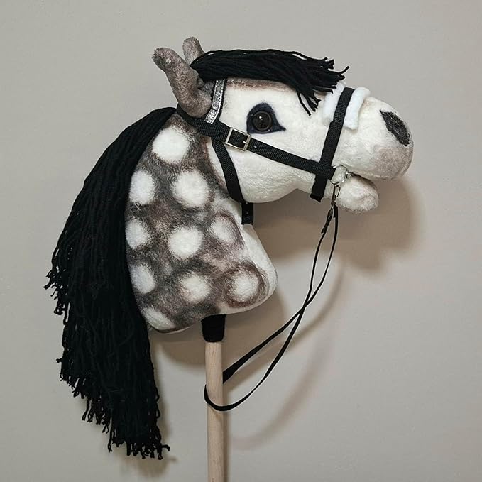 Dapple Hobby Horse on a Stick Horse for Children Toy Horse on Stick