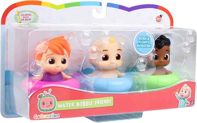 CoComelon Floating Water Toy Set 3-Pack - JJ, Cody, YoYo Figures - Officially Licensed - for Bath Tub, Pool, Swimming - Gift for Toddlers, Preschoolers & Kids 18mo+