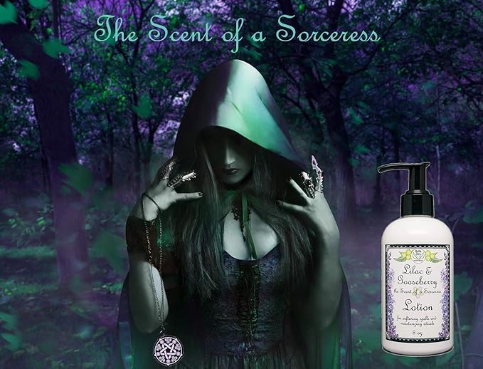 Lilac and Gooseberry Moisturizing Body Lotion 8 ounces Yennefer Scent of a Sorceress with Organic Extracts, Natural Oils, Hydration for Dry Skin by Bella Des Natural Beauty