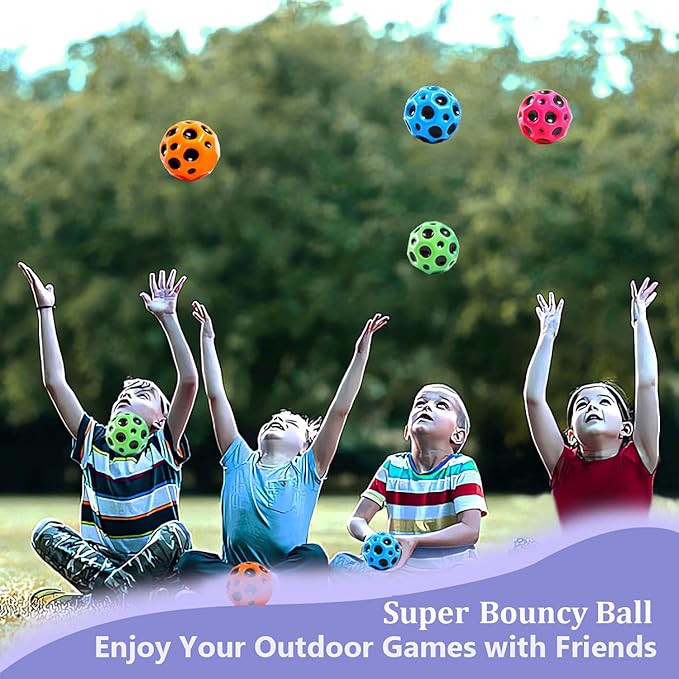 Tendry Extreme High Bouncing Ball Moon Shape for Kids of All Ages, Improve Hand-Eye Coordination, Easy to Grip and Catch by Athletes as a Sport Training Balls